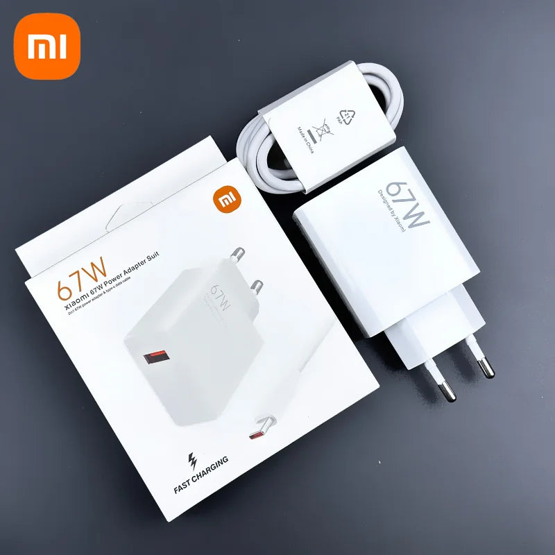 Xiaomi 67W Charger Turbo Charging Power Adaptor With Original Type C Cable