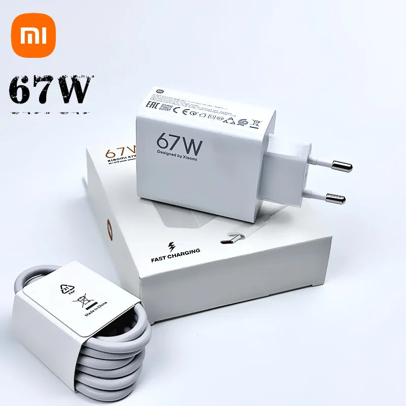 Xiaomi 67W Charger Turbo Charging Power Adaptor With Original Type C Cable