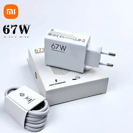 Xiaomi 67W Charger Turbo Charging Power Adaptor With Original Type C Cable