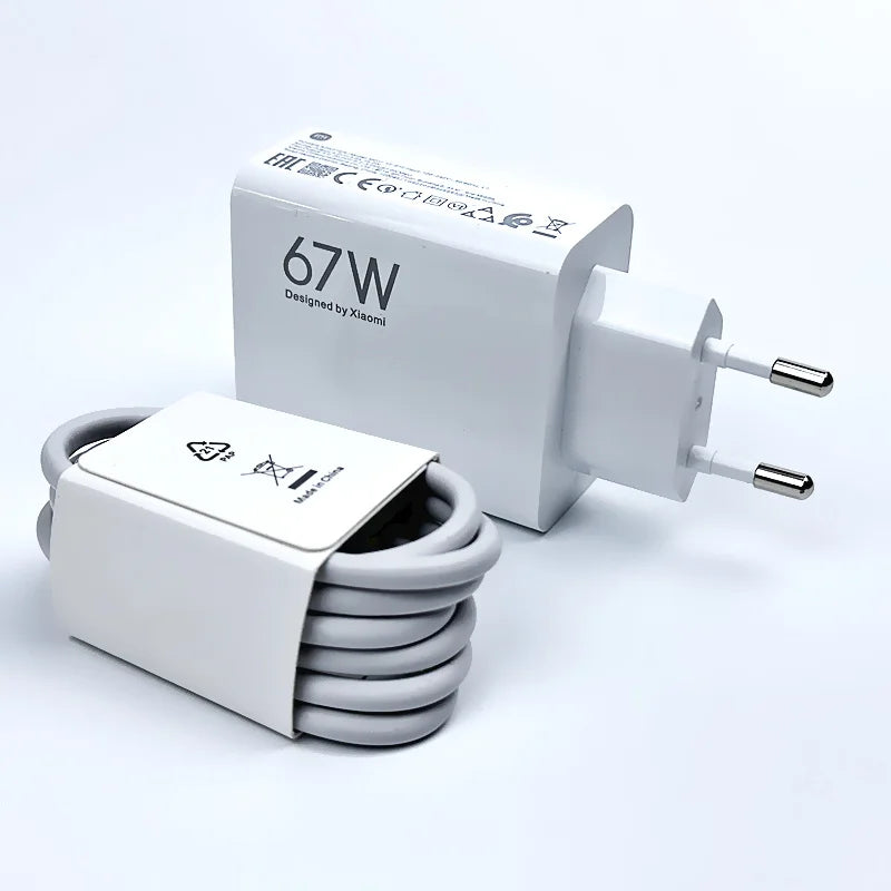 Xiaomi 67W Charger Turbo Charging Power Adaptor With Original Type C Cable