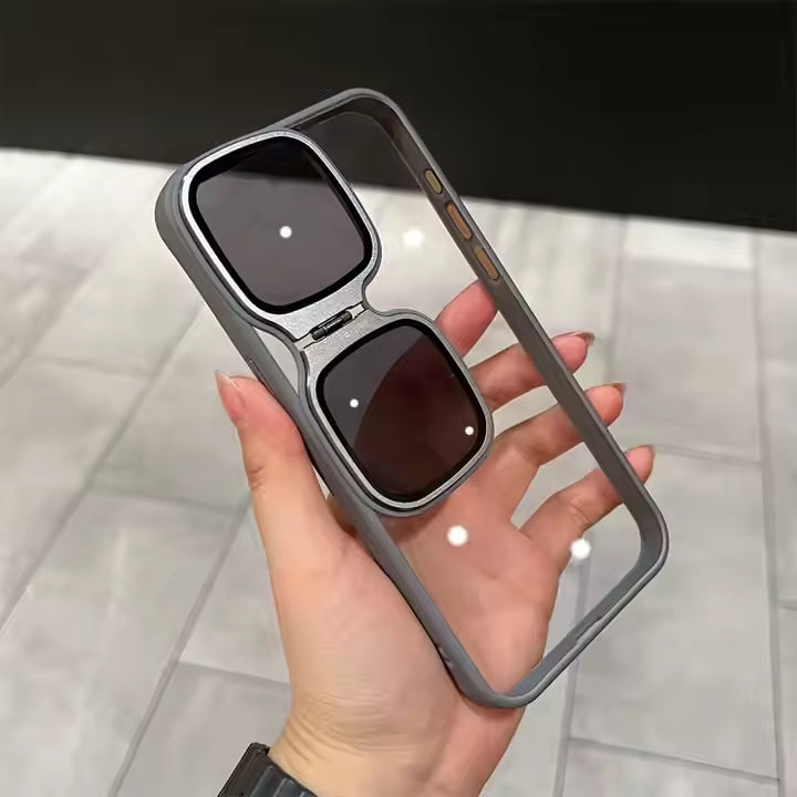 2025 High Quality Metal stand Sunglasses Phone Case For iPhone