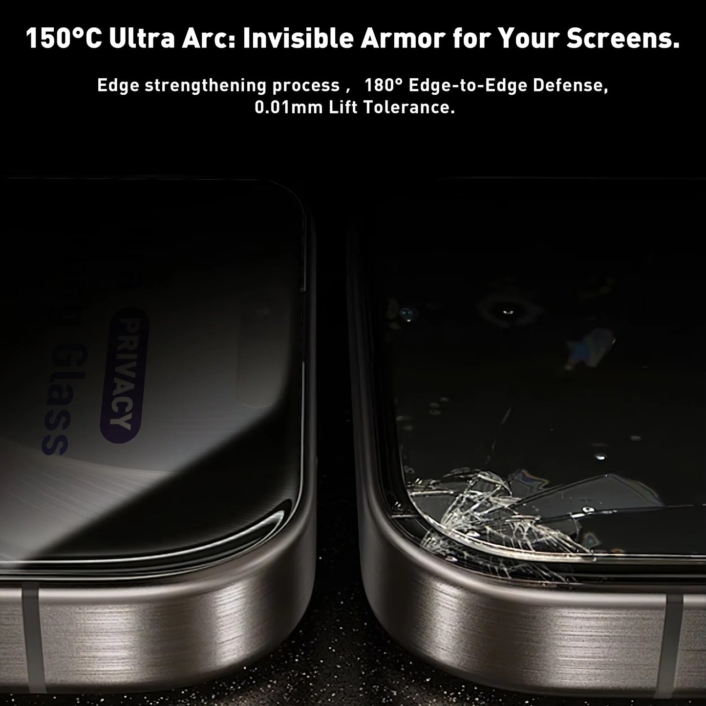 iPhone Privacy Anti-Spy Glass Screen Protector with applying kit