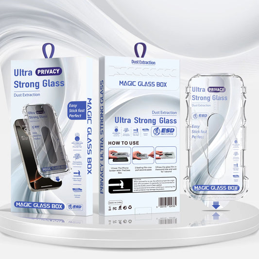 iPhone Privacy Anti-Spy Glass Screen Protector with applying kit