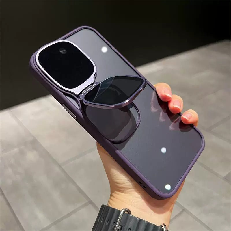 2024 High Quality Metal stand Sunglasses Phone Case For iPhone