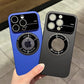 iPhone Frosted MagSafe Case With Full Lens Glass Original (Blue)