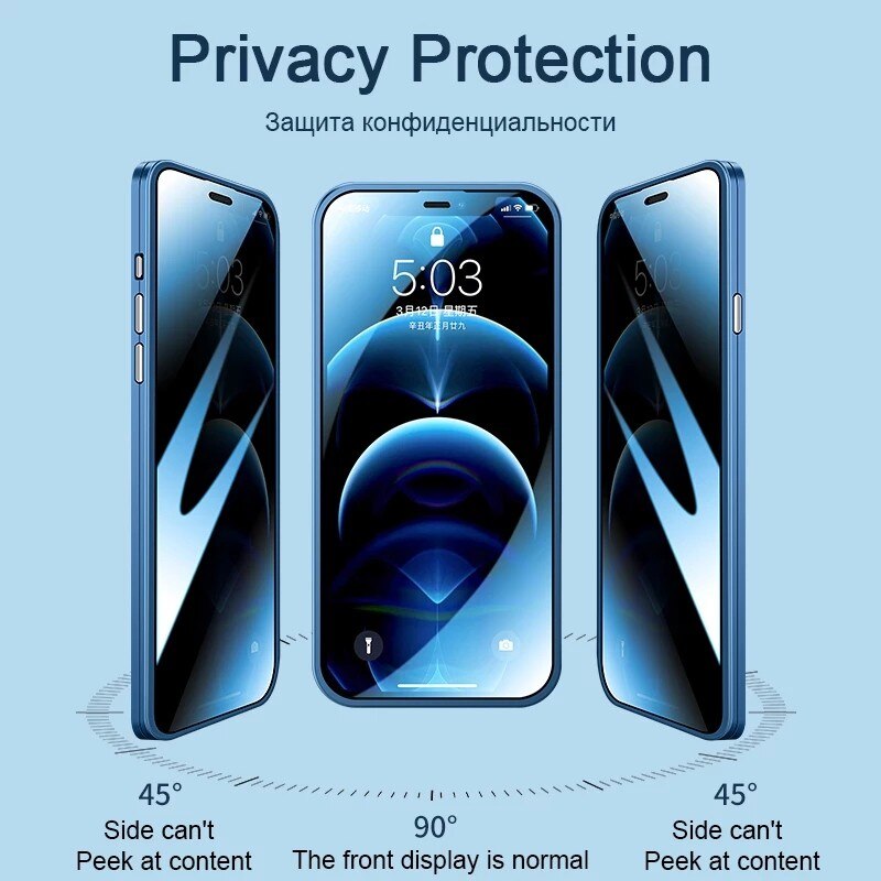 Privacy 360 Full Cover Protection Case For iPhone