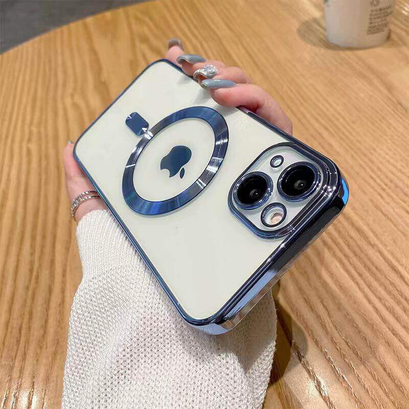Transparent Plated iPhone Case With Camera Protector