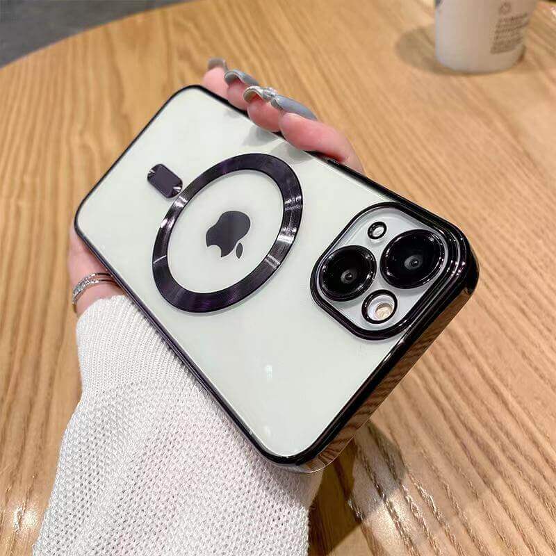 Transparent Plated iPhone Case With Camera Protector